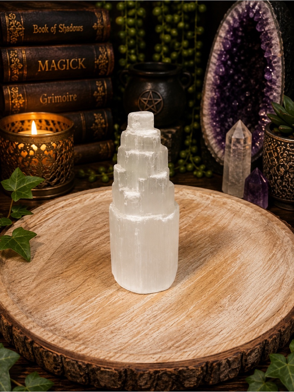 Selenite Cake Tower